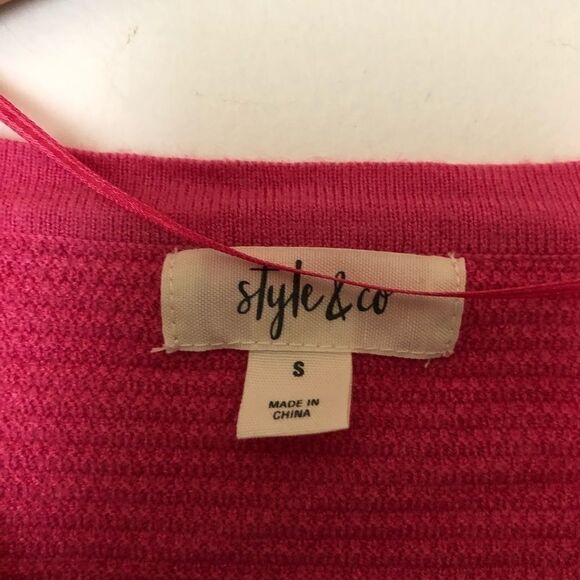 Style& Co Knit sweater Flare Tunic Pink Size S - Picture 3 of 5